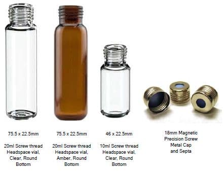 Gas Chromatography Analysis Headspace Vials 8MM Centre Hole China UK